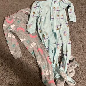 Simple Joys - Bundle of Two Baby Girl 12M Footies